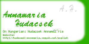 annamaria hudacsek business card
